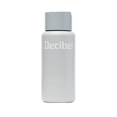 Decibel Thickening Conditioner in a 10 oz light grey bottle with flip cap.